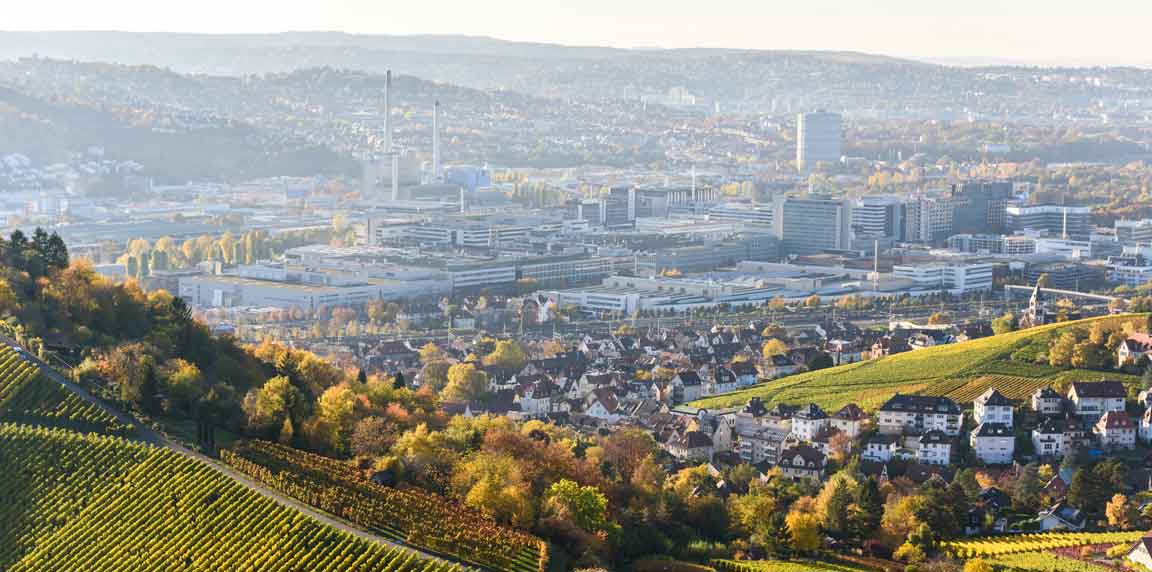 Stuttgart Weinberge und City